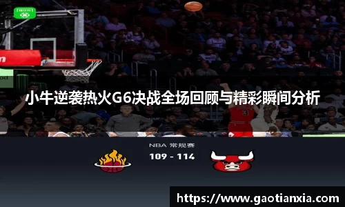 小牛逆袭热火G6决战全场回顾与精彩瞬间分析